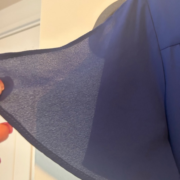 Lulu's Cobalt Blue Flutter Sleeve Wrap Midi Dress - Picture 4 of 6